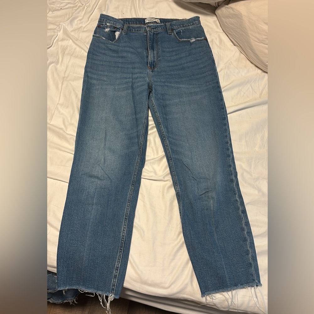 Abercrombie & Fitch Women's Straight Leg Jeans - Blue